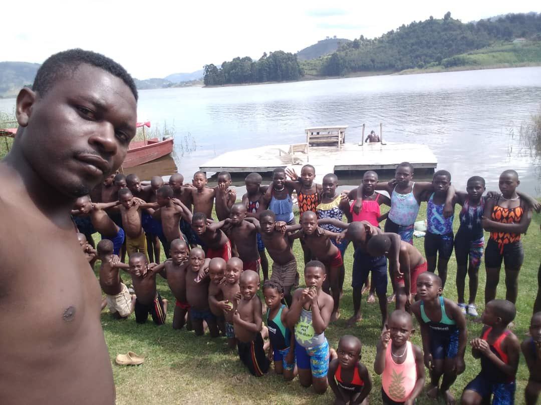 Community gathering near Lake Bunyonyi